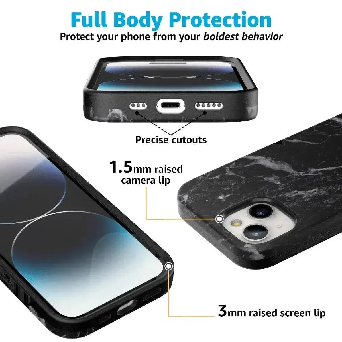 Black Pearl | Classic Black Marble Case - Image 76