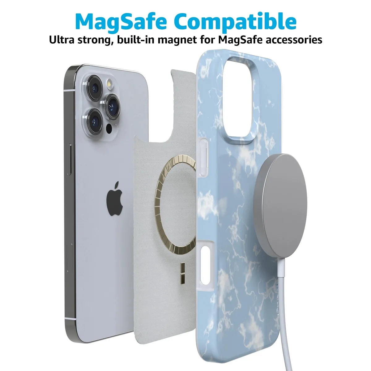 Light Blue Skies | Marble Clouds Case - Image 131