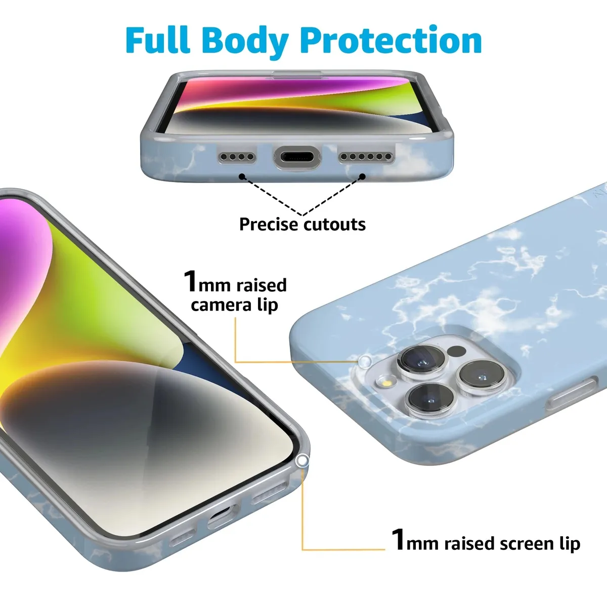 Light Blue Skies | Marble Clouds Case - Image 132