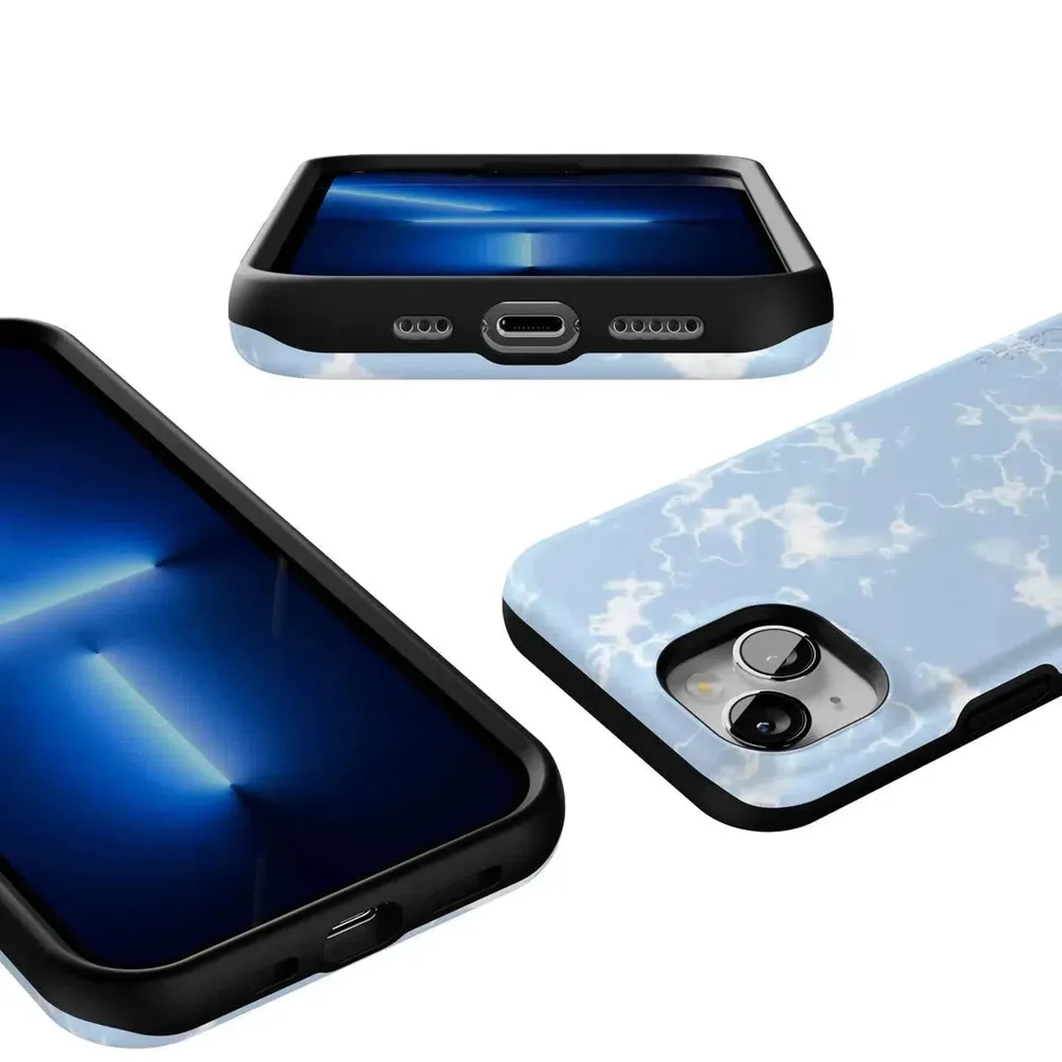 Light Blue Skies | Marble Clouds Case - Image 89