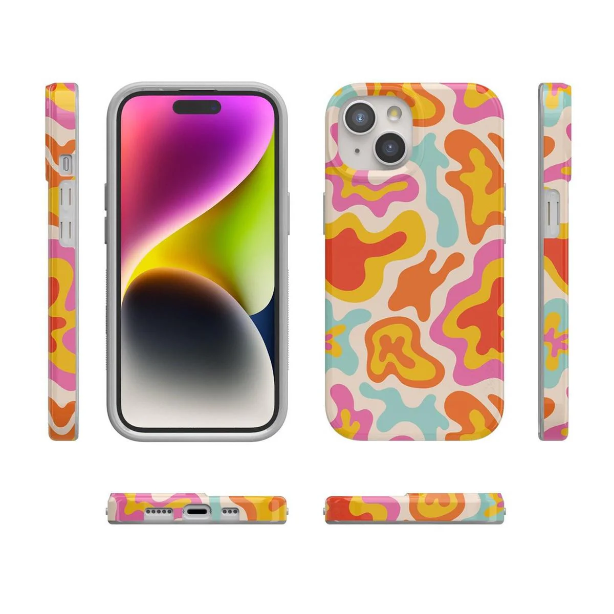 Tropical Color Splash | Abstract Retro Case - Image 123