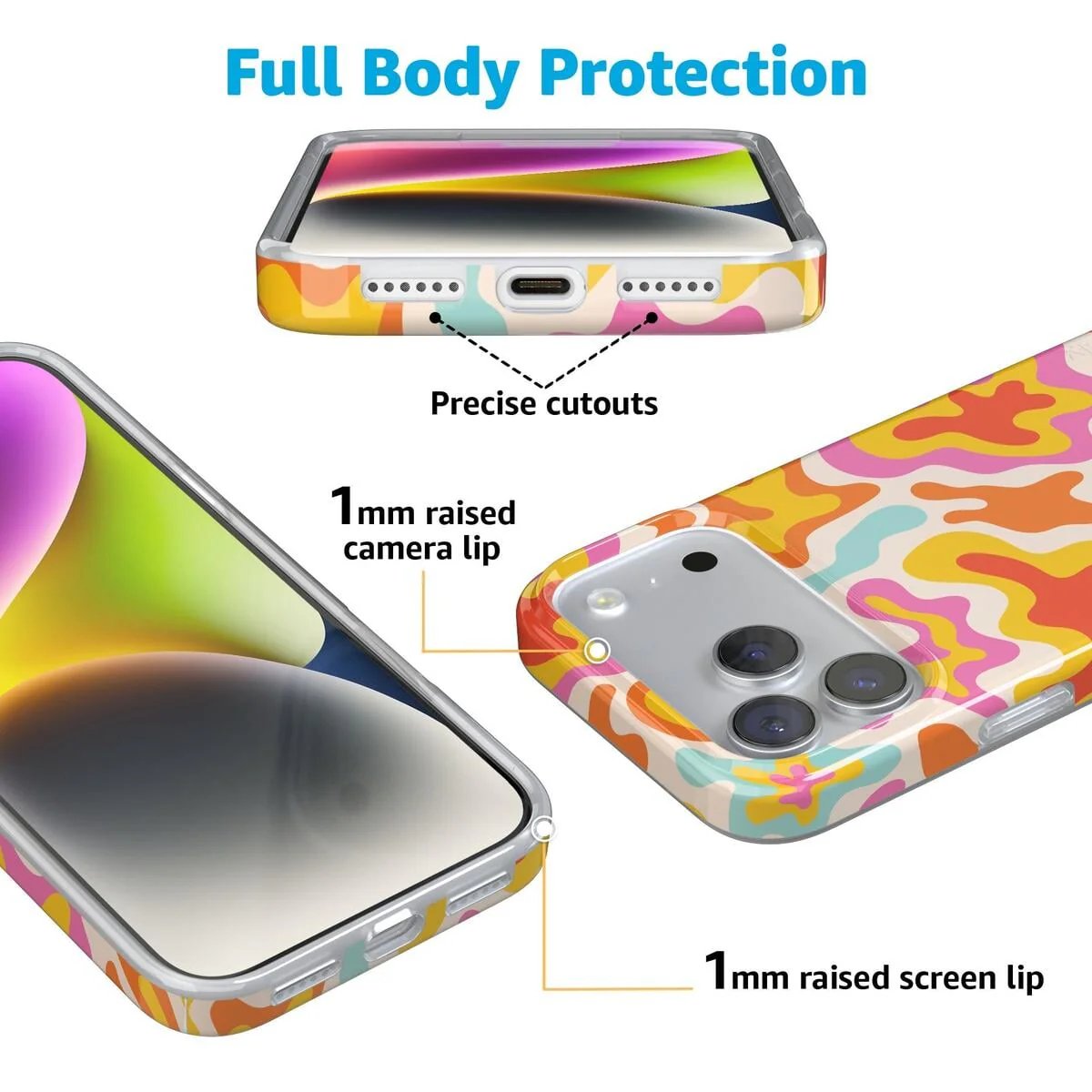 Tropical Color Splash | Abstract Retro Case - Image 144