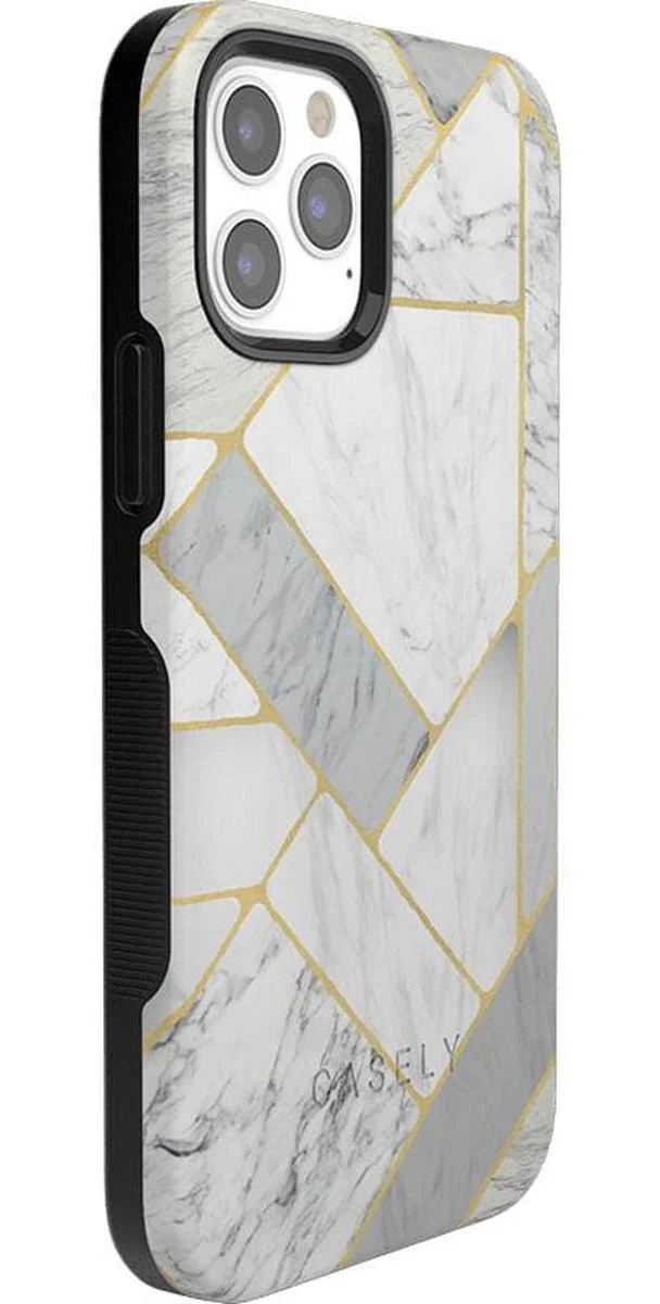 Sharp Lines | Geo White and Gold Marble Case - Image 26