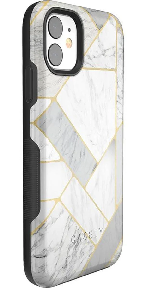 Sharp Lines | Geo White and Gold Marble Case - Image 44