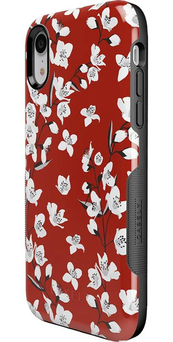 Floral Forest | Red Cherry Blossom Floral Case - Image 32