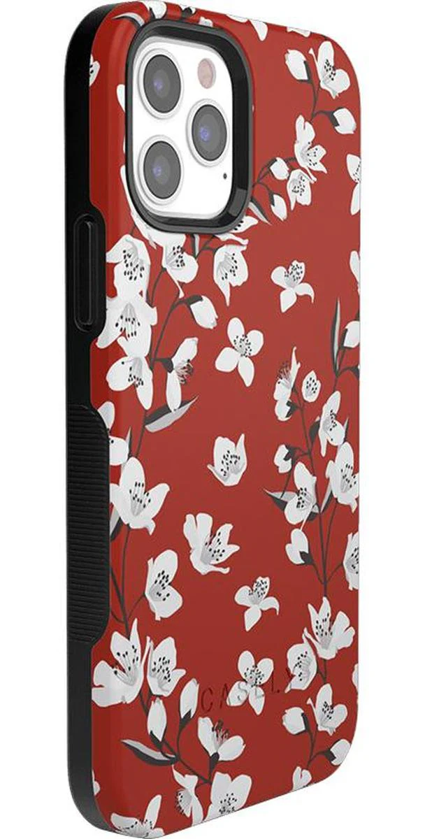 Floral Forest | Red Cherry Blossom Floral Case - Image 44