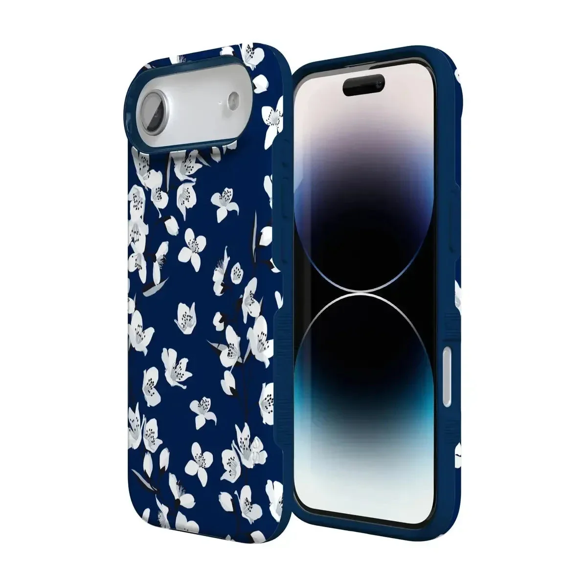 Floral Forest | Navy Cherry Blossom Floral Case - Image 11