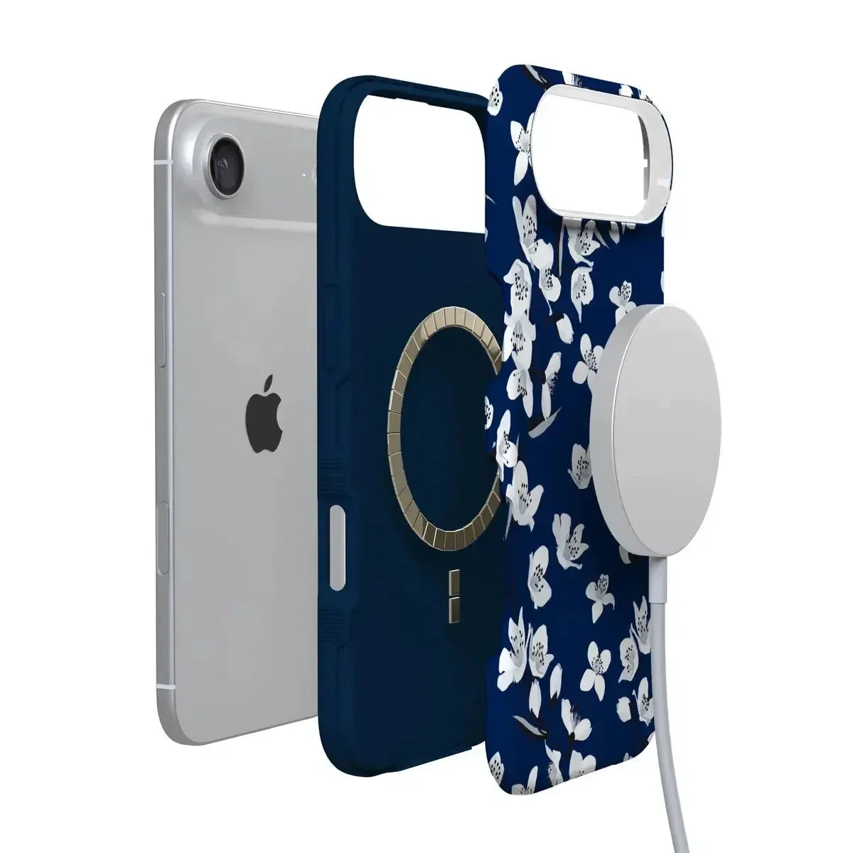 Floral Forest | Navy Cherry Blossom Floral Case - Image 110