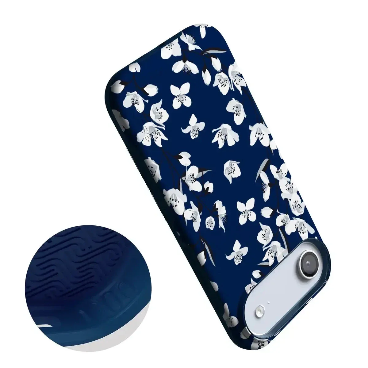 Floral Forest | Navy Cherry Blossom Floral Case - Image 115