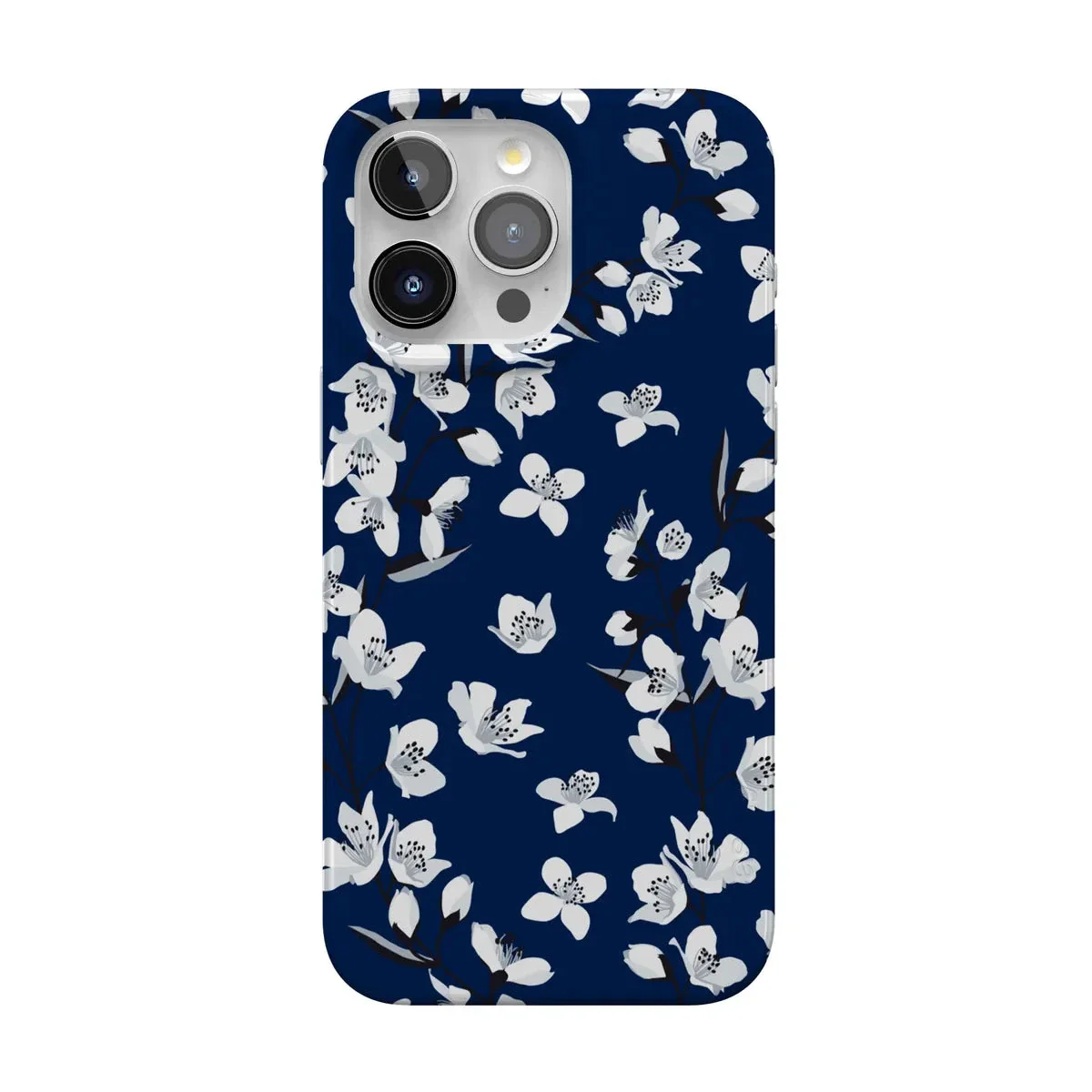Floral Forest | Navy Cherry Blossom Floral Case - Image 132