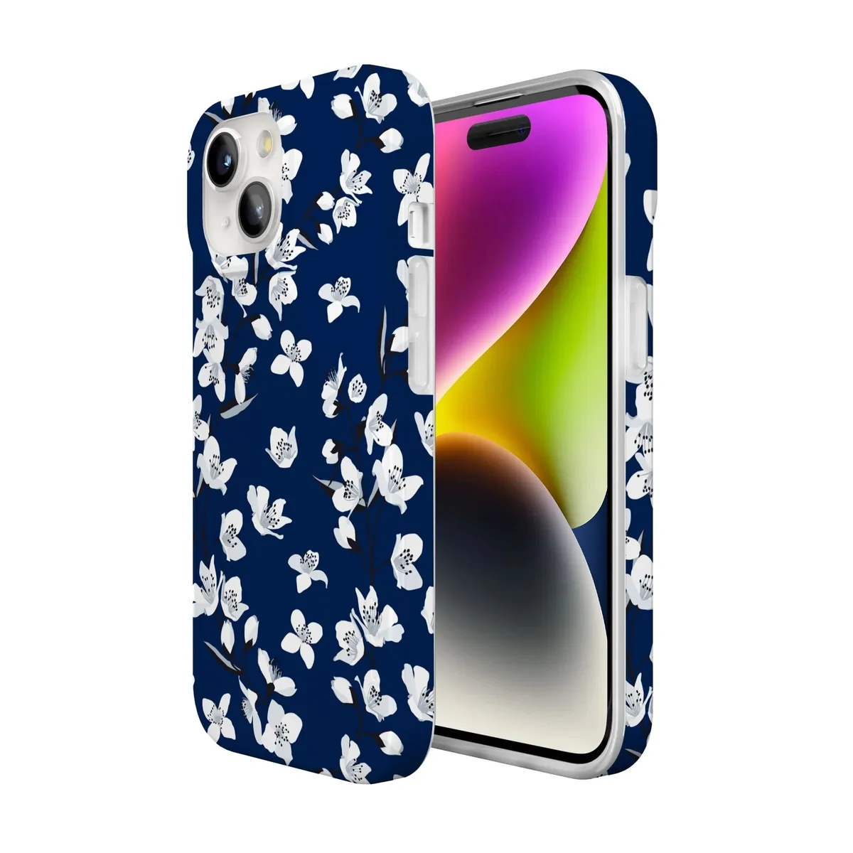 Floral Forest | Navy Cherry Blossom Floral Case - Image 138