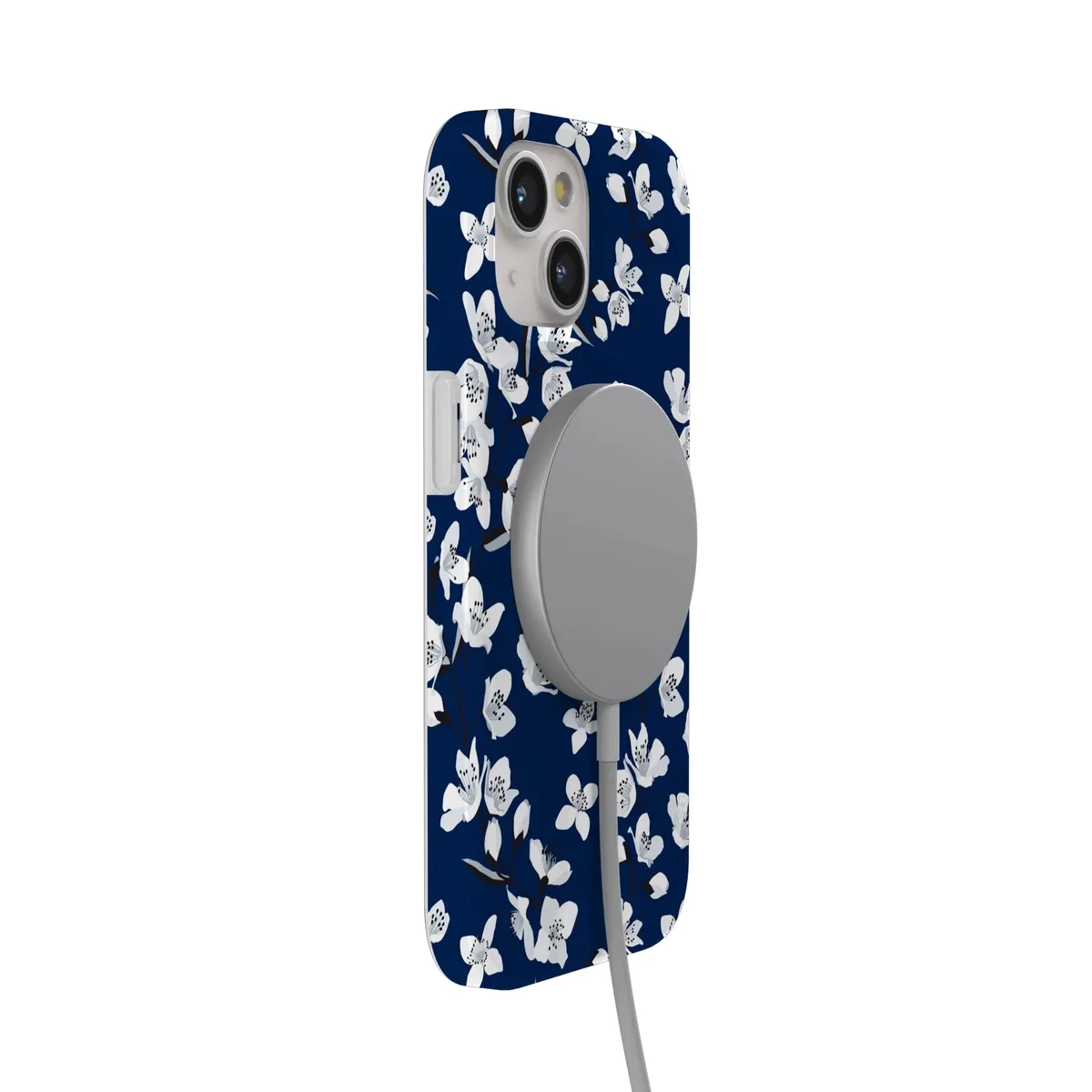 Floral Forest | Navy Cherry Blossom Floral Case - Image 139
