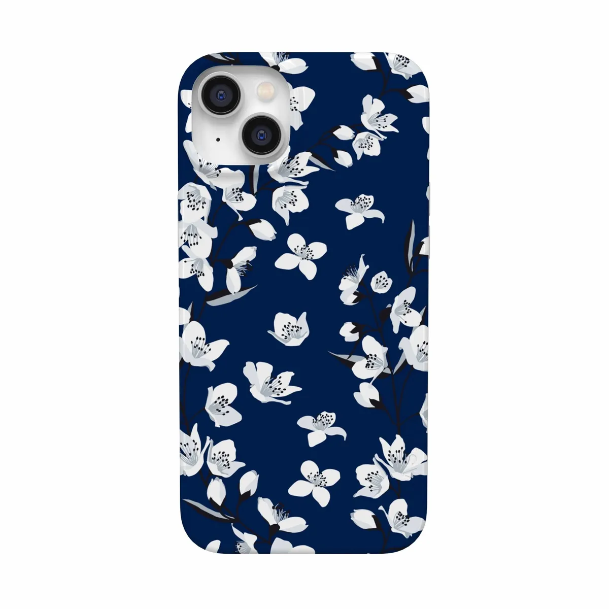 Floral Forest | Navy Cherry Blossom Floral Case - Image 140