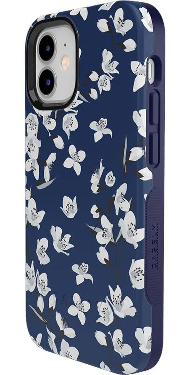 Floral Forest | Navy Cherry Blossom Floral Case - Image 39