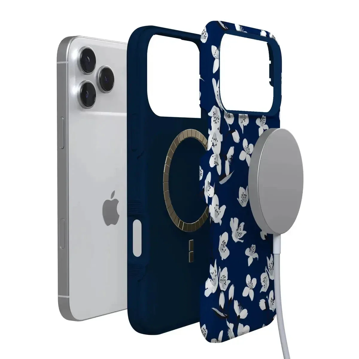 Floral Forest | Navy Cherry Blossom Floral Case - Image 4