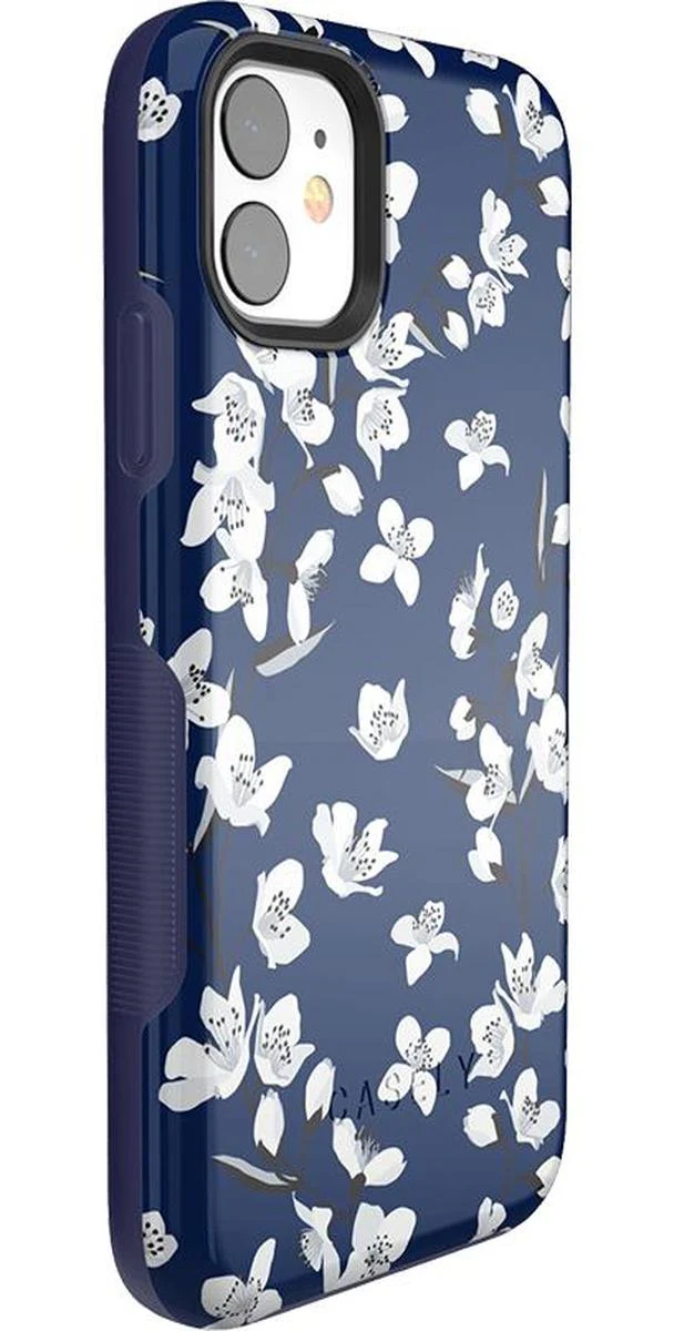 Floral Forest | Navy Cherry Blossom Floral Case - Image 42