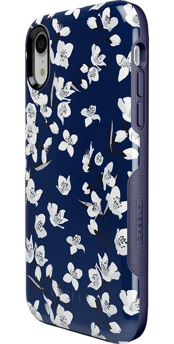 Floral Forest | Navy Cherry Blossom Floral Case - Image 48