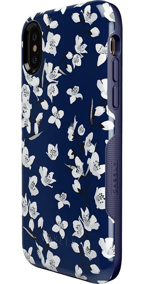 Floral Forest | Navy Cherry Blossom Floral Case - Image 57