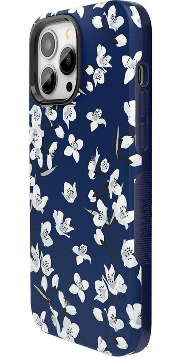 Floral Forest | Navy Cherry Blossom Floral Case - Image 60