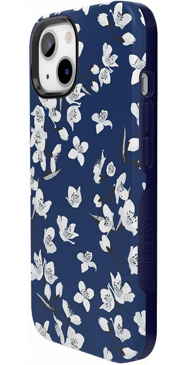 Floral Forest | Navy Cherry Blossom Floral Case - Image 63