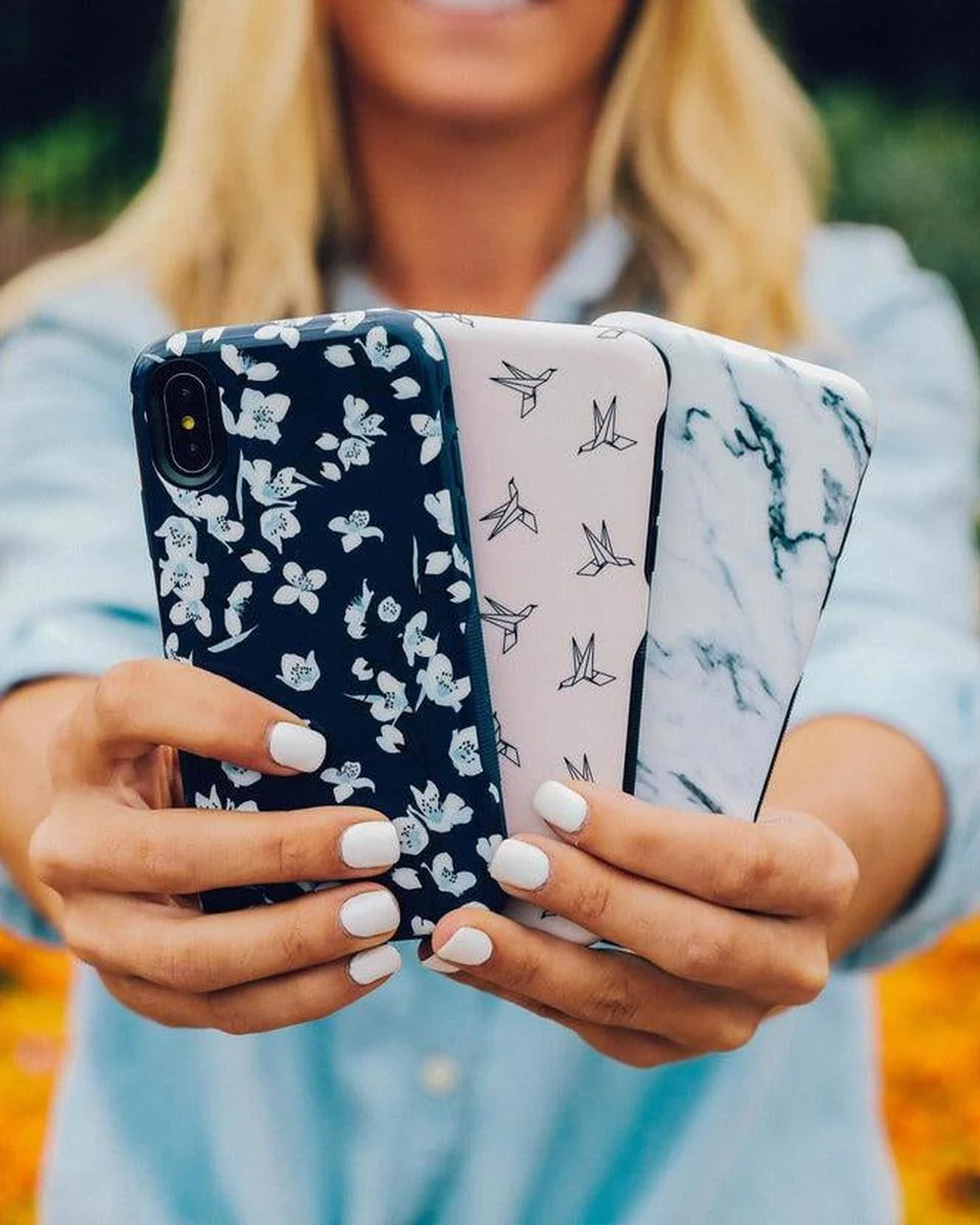 Floral Forest | Navy Cherry Blossom Floral Case - Image 66