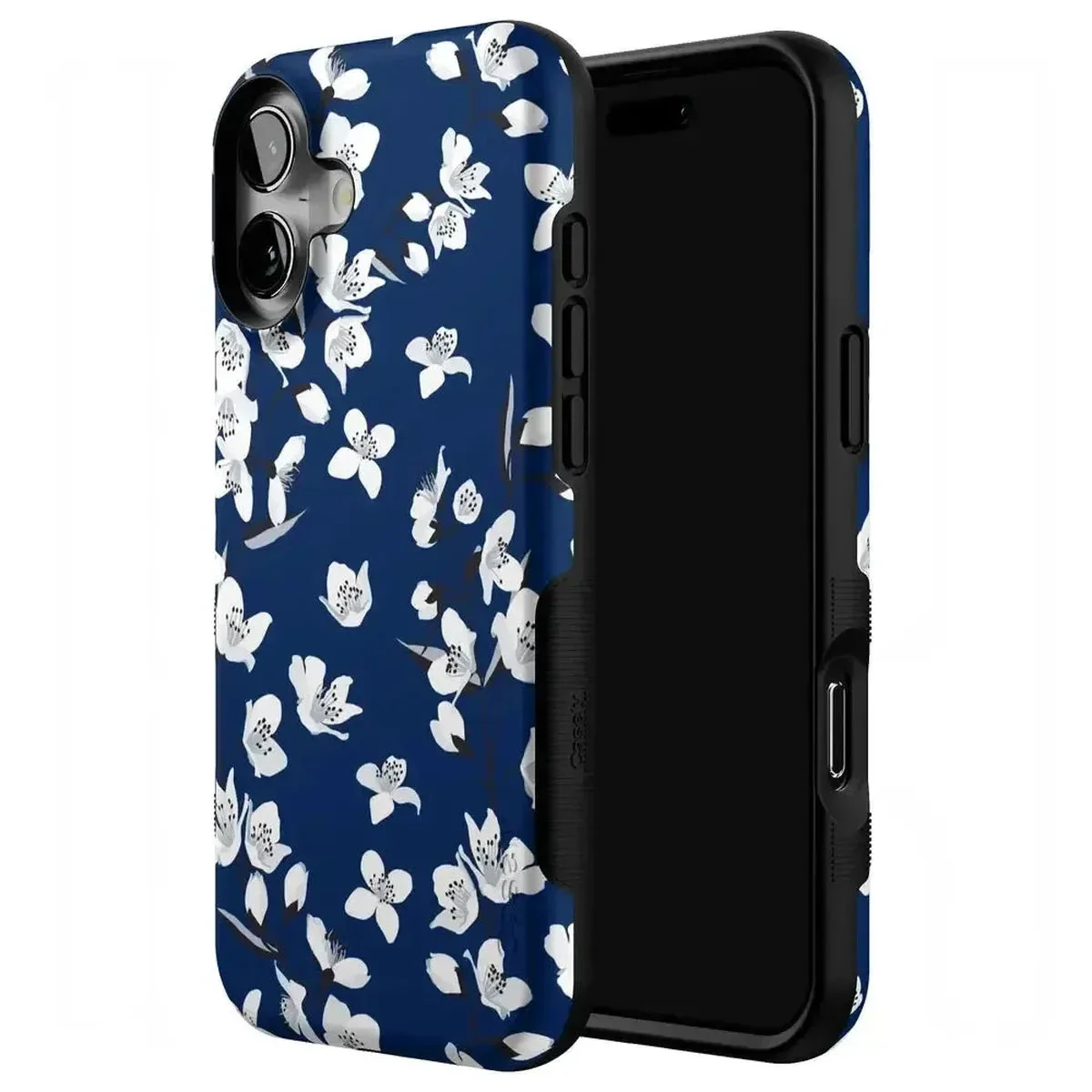 Floral Forest | Navy Cherry Blossom Floral Case - Image 69