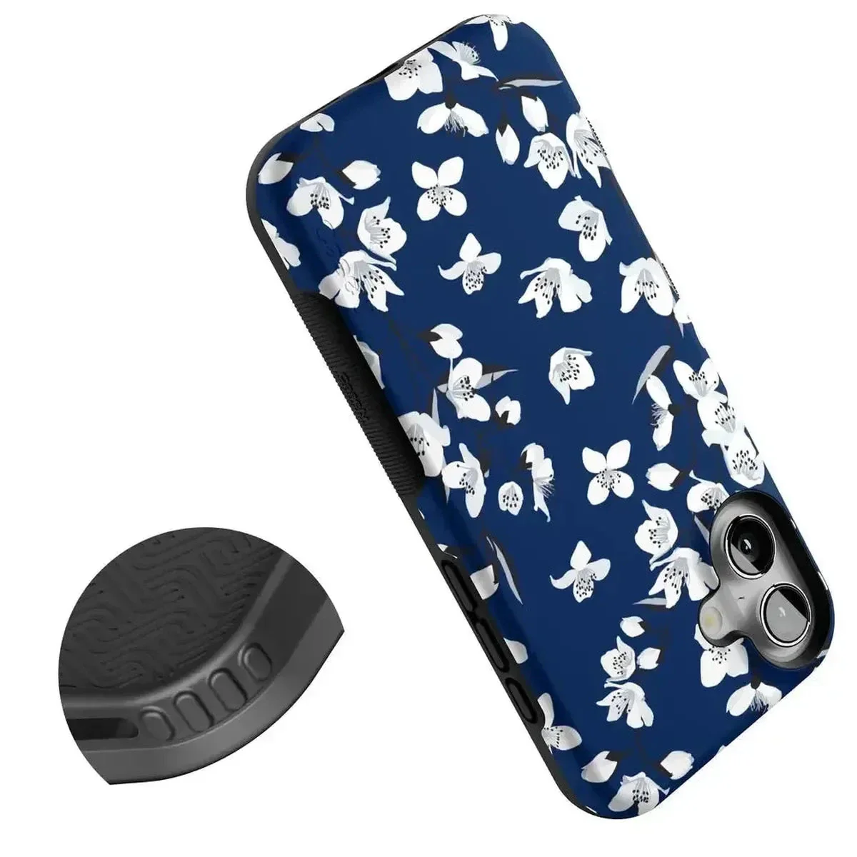 Floral Forest | Navy Cherry Blossom Floral Case - Image 76