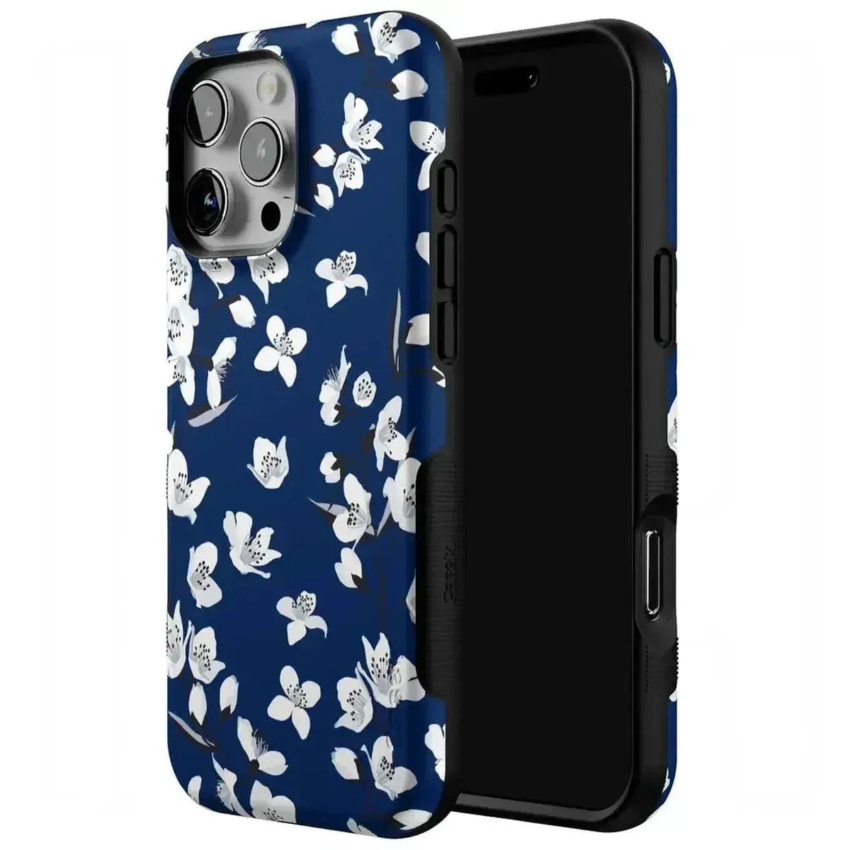 Floral Forest | Navy Cherry Blossom Floral Case - Image 79
