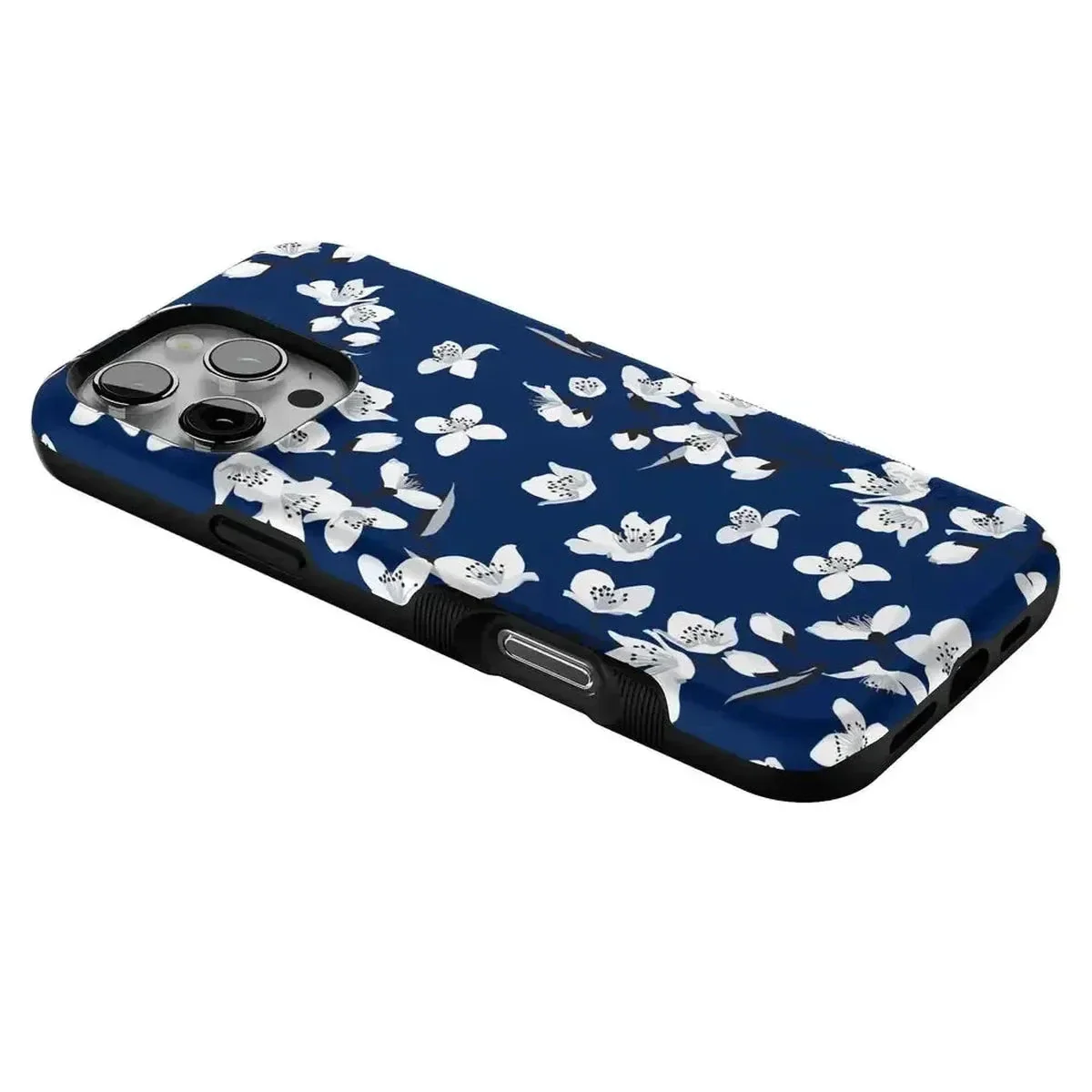 Floral Forest | Navy Cherry Blossom Floral Case - Image 87