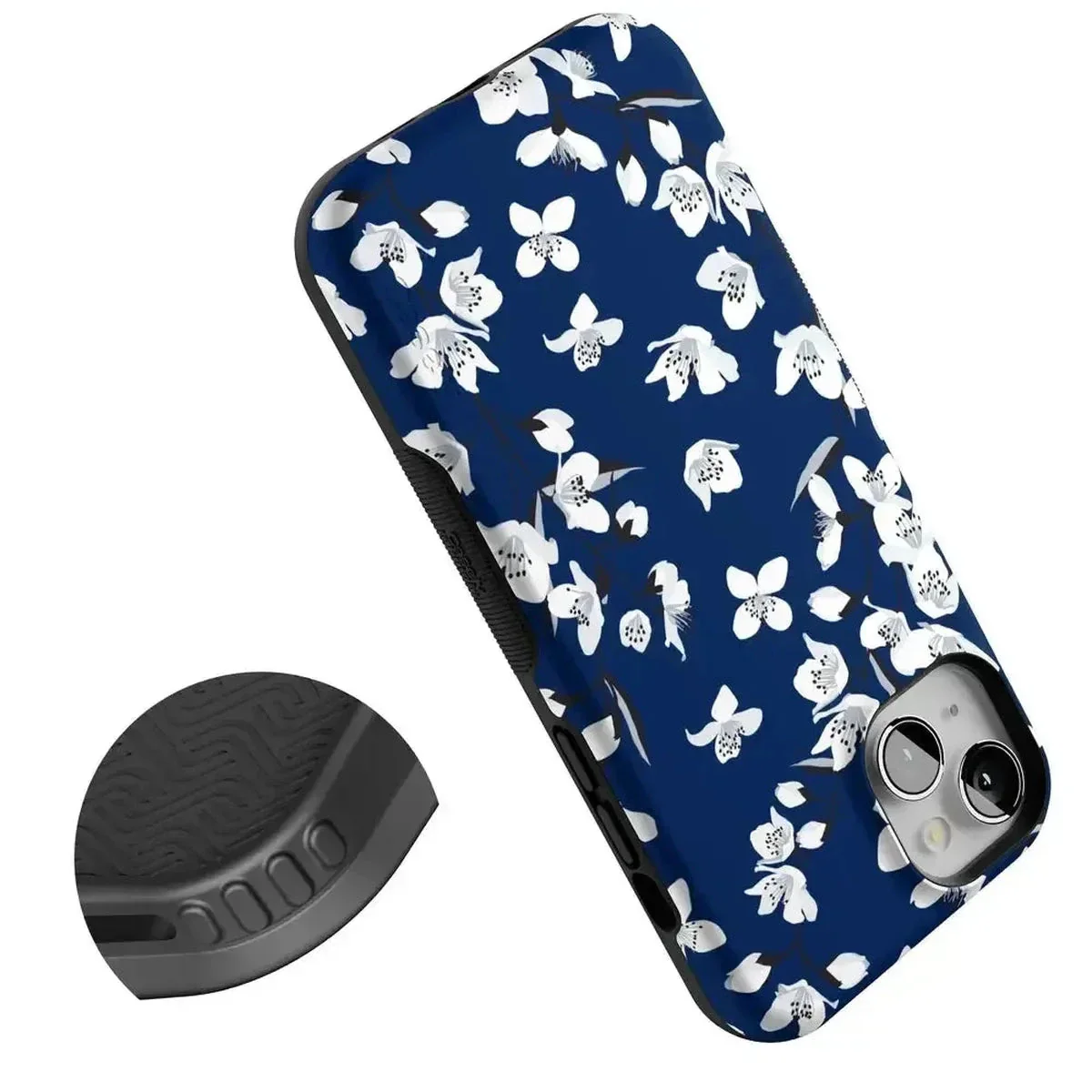 Floral Forest | Navy Cherry Blossom Floral Case - Image 96