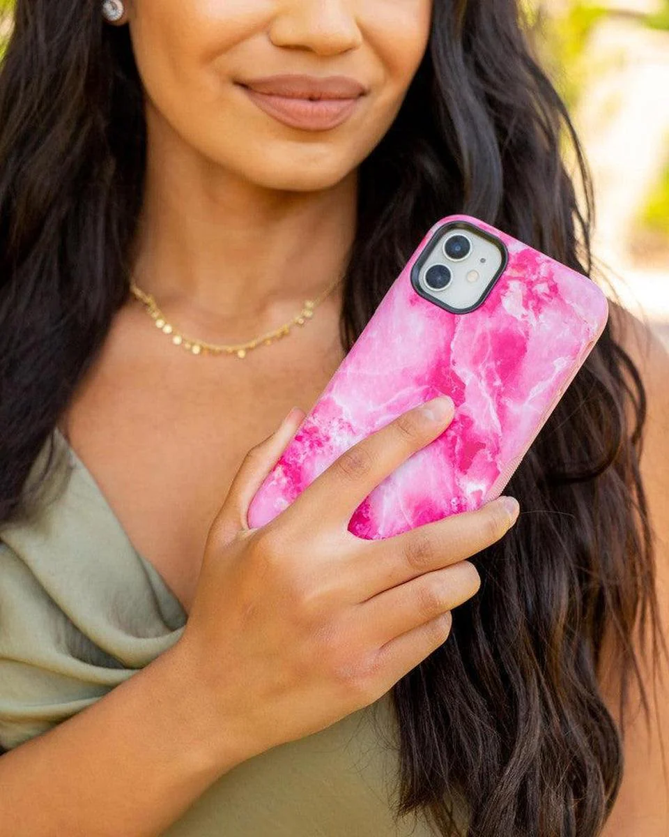 Pretty in Pink | Hot Pink Marble Case - Image 51