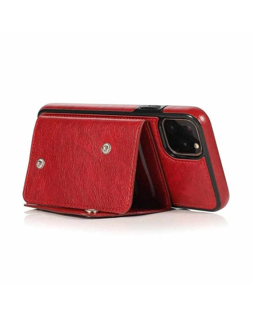 Red Vegan Leather | Wallet Case - Image 11