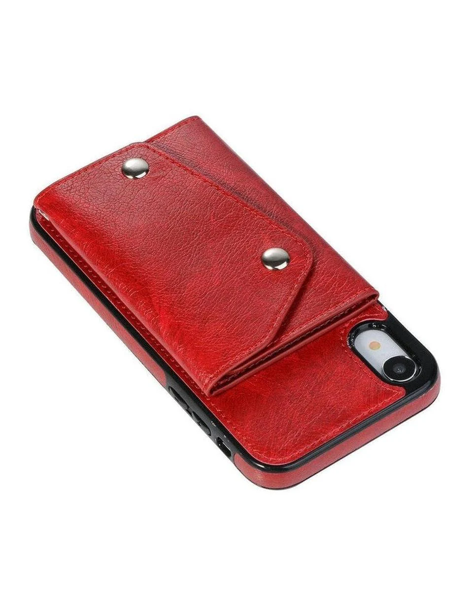 Red Vegan Leather | Wallet Case - Image 13