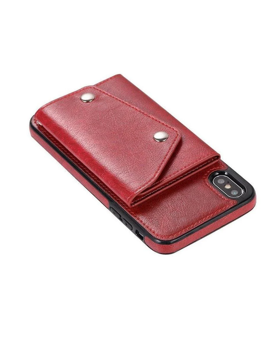 Red Vegan Leather | Wallet Case - Image 17