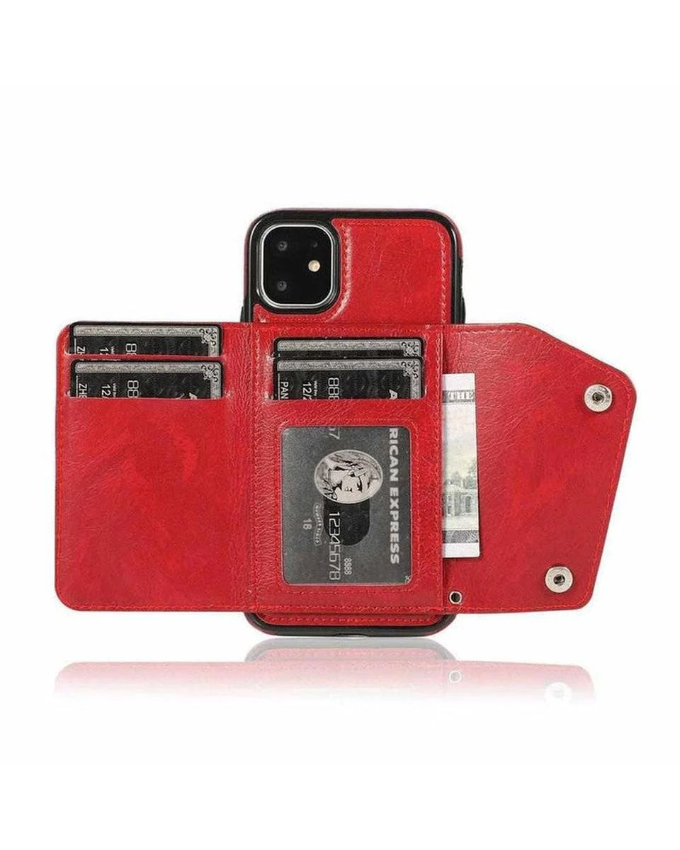 Red Vegan Leather | Wallet Case - Image 22