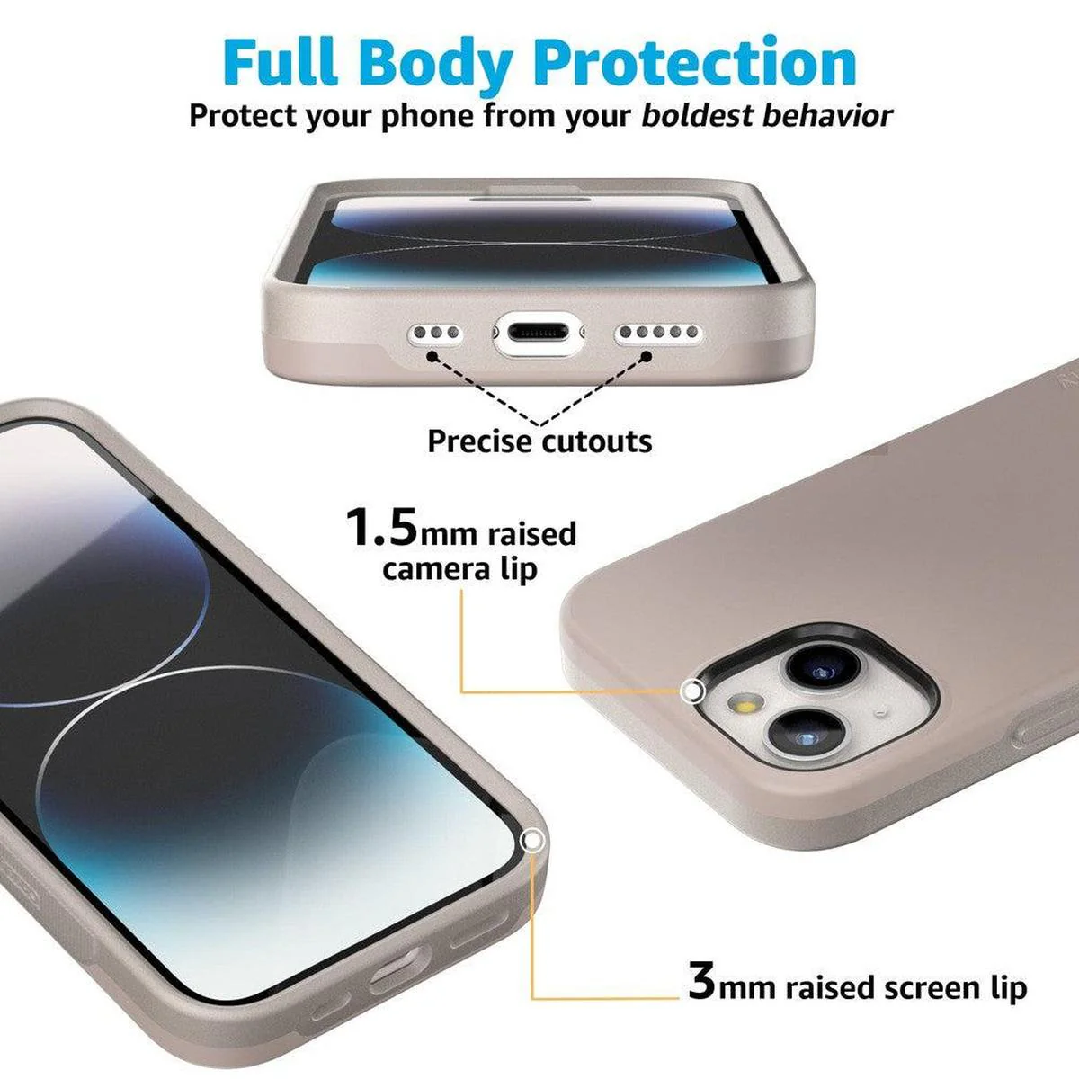 Taupe on Nude | Ultra-Protective Bold Case - Image 58