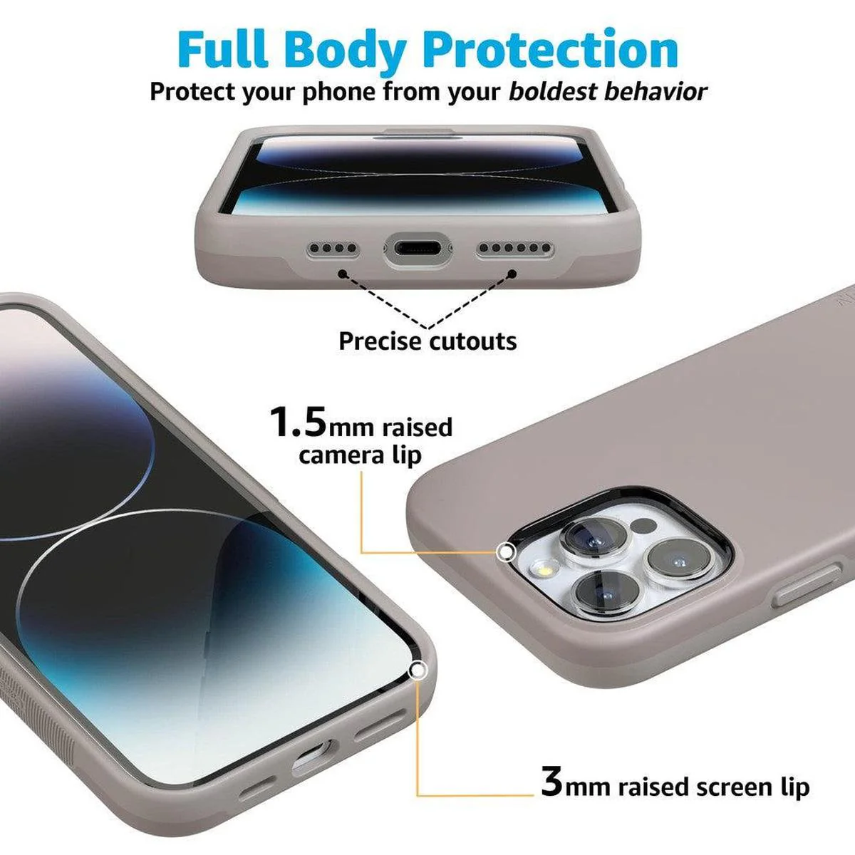 Taupe on Nude | Ultra-Protective Bold Case - Image 69
