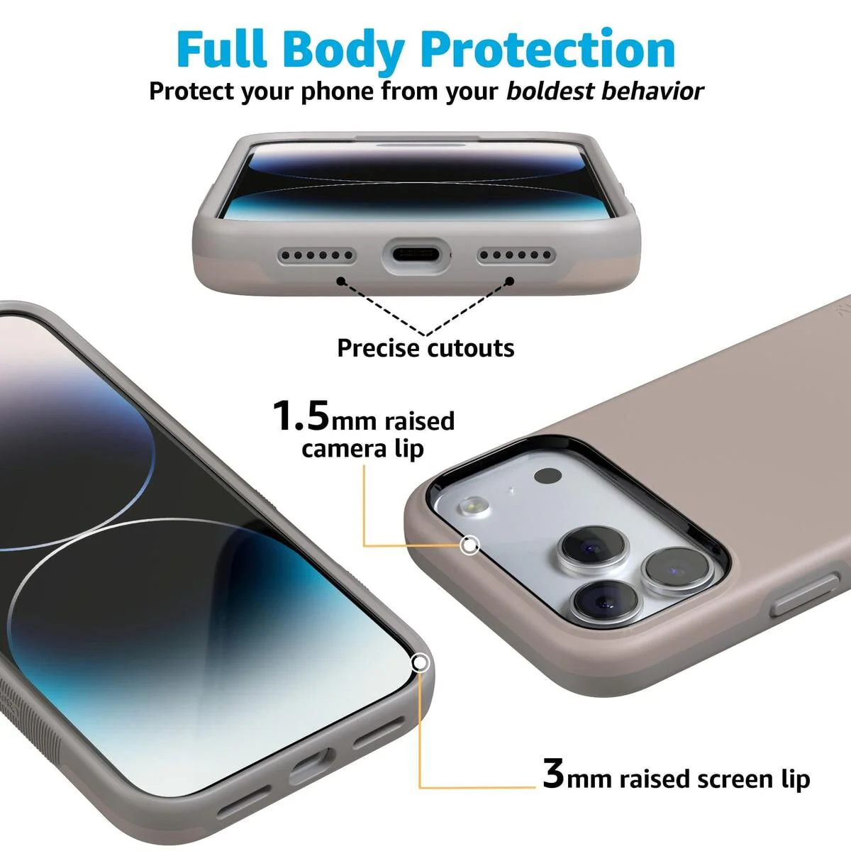 Taupe on Nude | Ultra-Protective Bold Case - Image 7