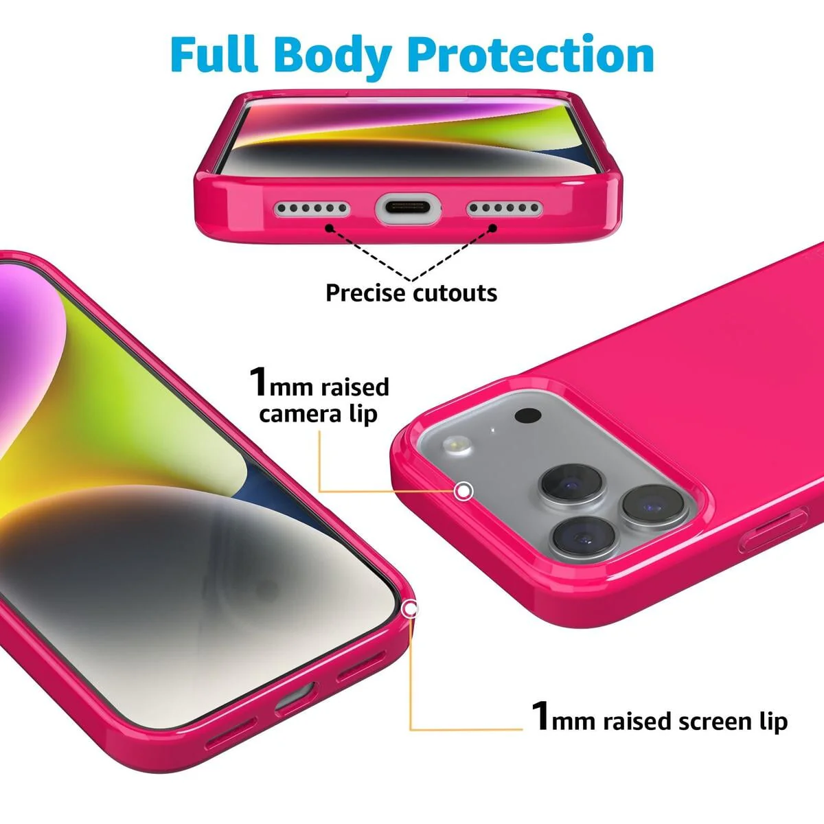 Think Pink | Solid Neon Pink Case - Image 7