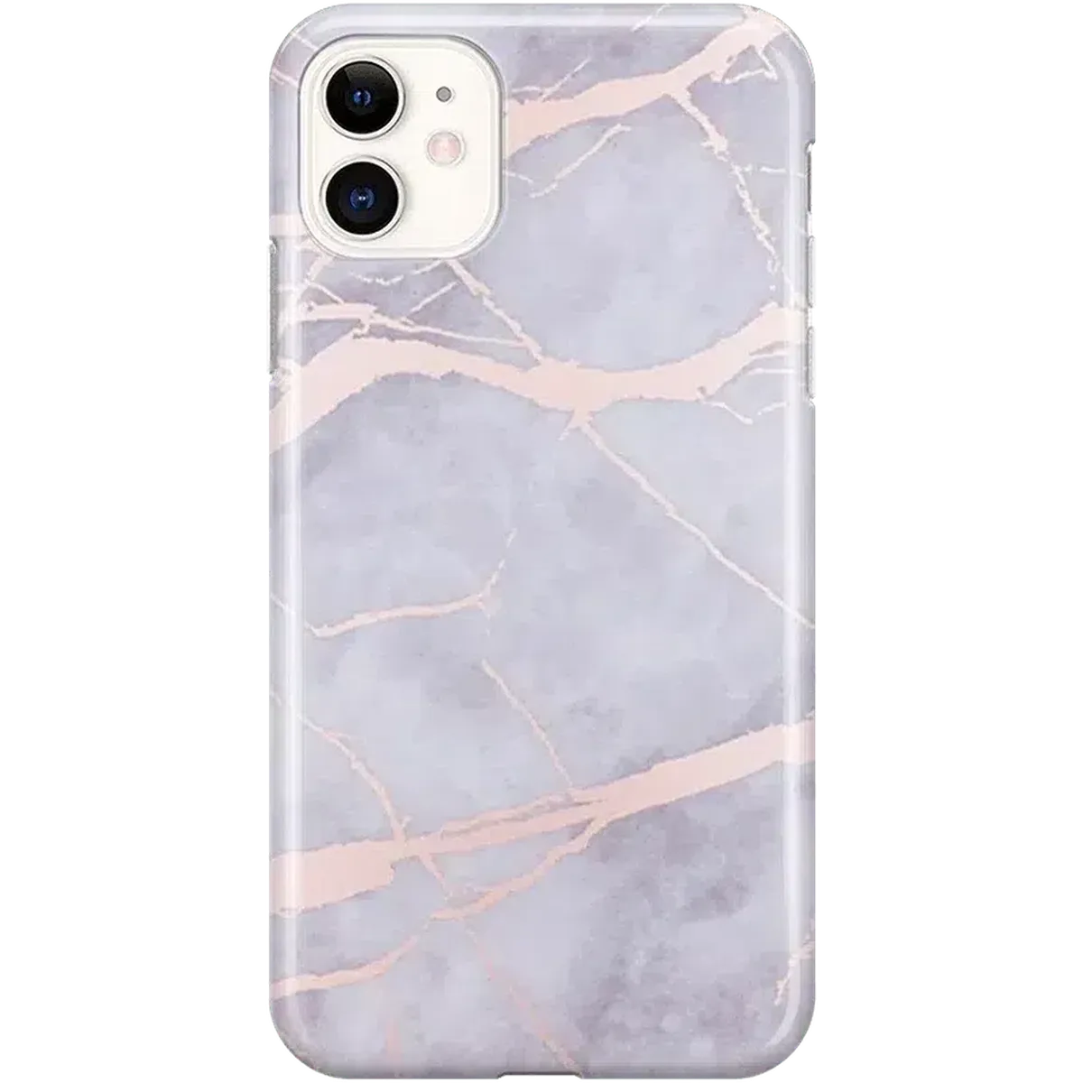 Touch of Lavender | Lavender Gray & Rose Gold Marble Case - Image 16