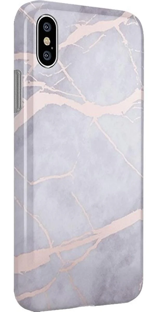 Touch of Lavender | Lavender Gray & Rose Gold Marble Case - Image 23