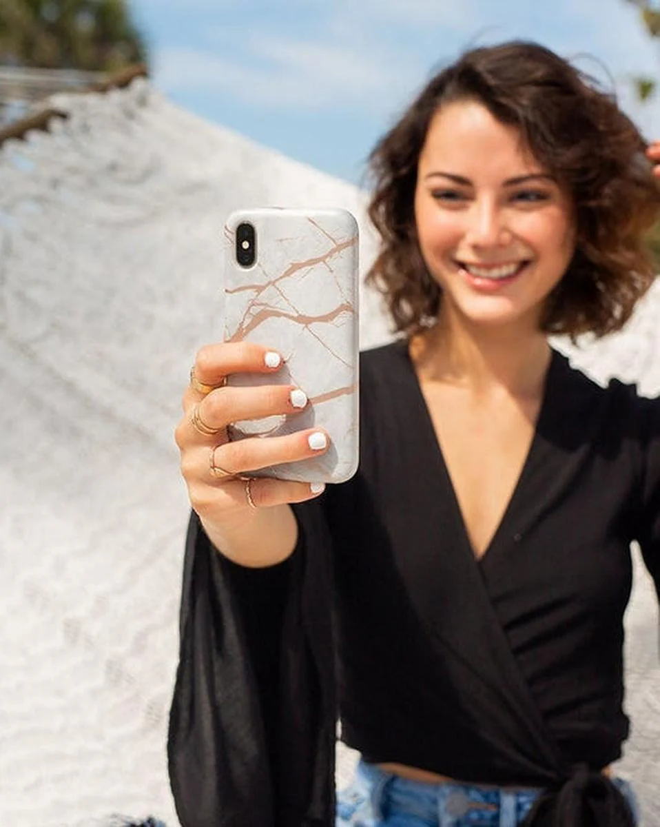 Touch of Lavender | Lavender Gray & Rose Gold Marble Case - Image 27